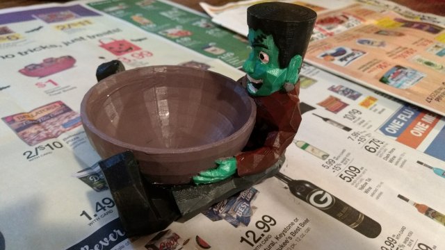 Frankenstein candy dish